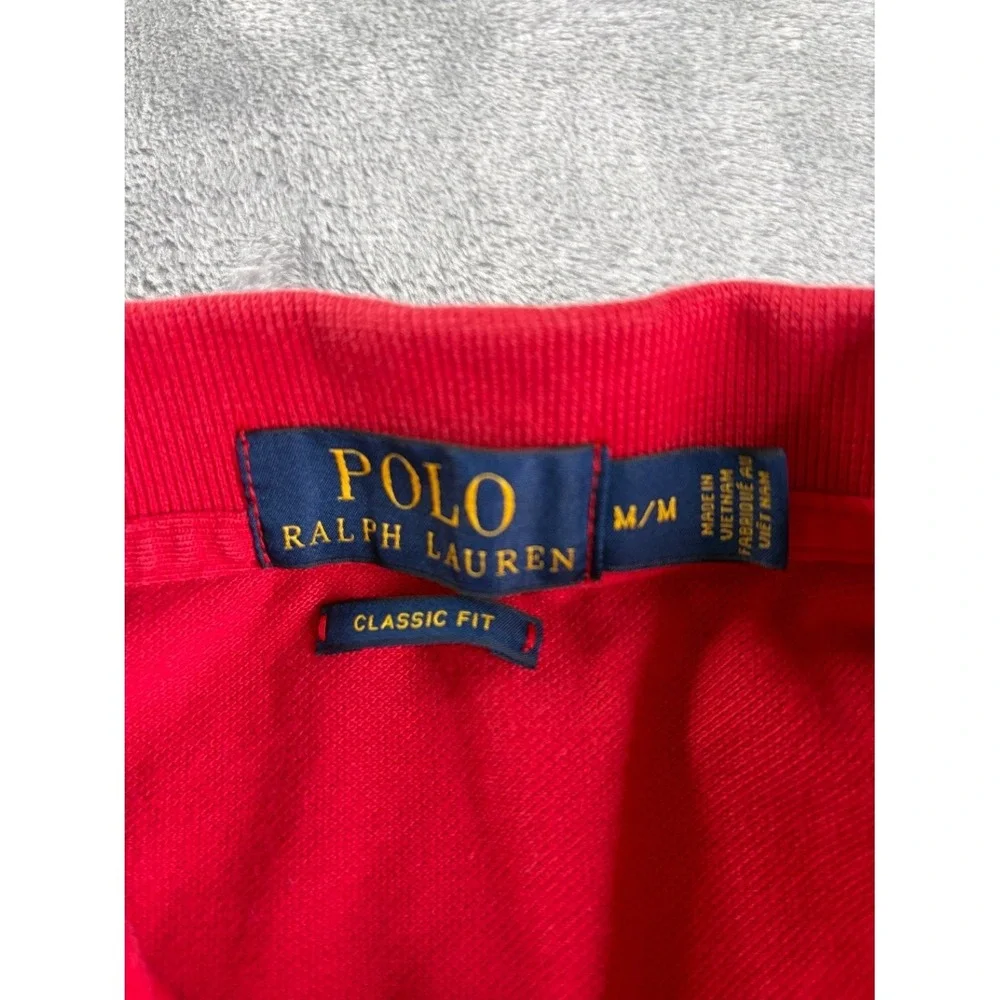 Polo Ralph Lauren Classic Fit Shirt Men's Size M Red Cotton Short Sleeve